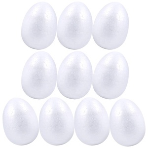 Œufs en plastique <span class=keywords><strong>de</strong></span> pâques en polystyrène blanc <span class=keywords><strong>de</strong></span> haute qualité, même gros qu'un vrai œuf, œufs en polymousse pour enfants, bricolage - Product Image 1