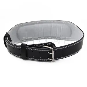 PU Leather padded Weightlifting back support belt,Azo Free