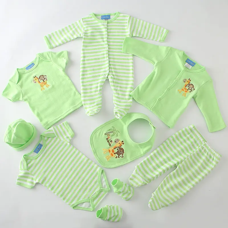 9pcs newborn baby clothes sets infant bodysuit romper gift sets 100% cotton baby rompers and jumpsuit rompers