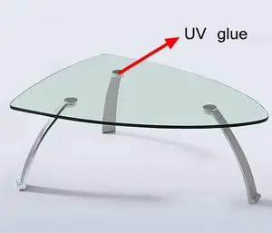 स्पष्ट गिलास धातु टेबल चिपकने वाला/यूवी राल/यूवी गोंद