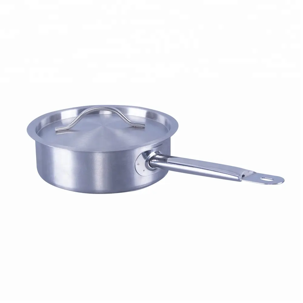 New Arrival Stainless Set of Cooking Food Kitchen Pan Polish Finished Cooking Pot Sauce Pans Stainless Steel Modern Support 20cm