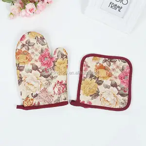 Fabrika toptan fırın mitten inacrylic eldiven potholder seti ev eşyası