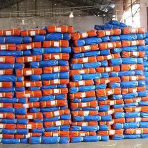 厂家销售高品质90gsm橙色防水pe篷布二手防水透明塑料篷布来自中国