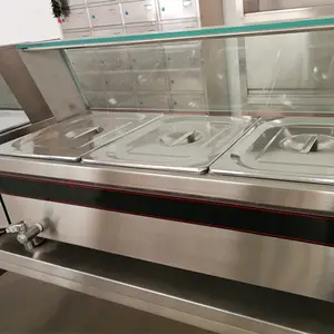 Mudah Dirakit Makanan Panas Hangat Mudah Dibawa Keluar untuk Membersihkan Bain Marie Listrik Makanan Hangat untuk Umum