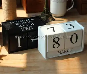 2019 handgemachter Holz kalender mit Mal farbe