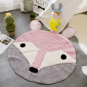 Tapete de crochê novo design para bebês crianças sala de estar de pelúcia simples