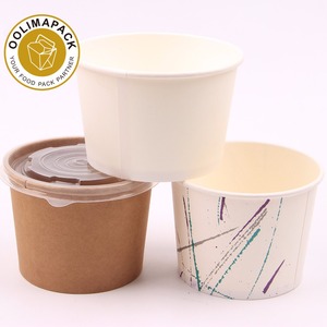 Zuppa calda di cibo di carta usa e getta ciotola con coperchio, pastello zuppiera con coperchio - Product Image 5