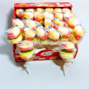 Halal leuke hamburger vorm marshmallow met gummy lollipop snoep