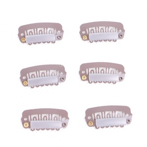 Chất Lượng Cao 2.8Cm Hình Chữ U Bằng Thép Không Gỉ Kim Loại Clip Với Silicone Nhỏ Mở Rộng Tóc Snap Kẹp Cho Phần Mở Rộng Tóc - Product Image 4