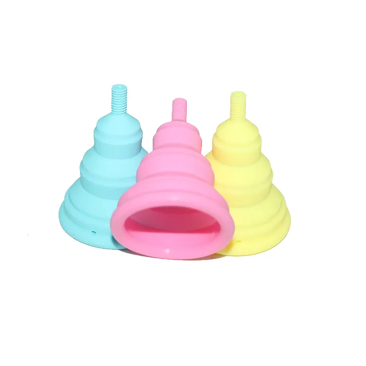 Wholesale Medical Grade Feminine Lady Period Use Cup Silicone Liquid Collapsible Menstrual Cup