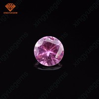 Pierres rubis découpées brillantes, 8 pouces 5 #, forme ronde, pour charrette, synthétique