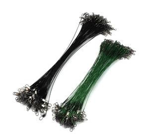 Fishing Line Steel Wire Leader With Rolling Swivels Duo-Lock Snap Anti-bait Carp Fishing Wire 100pcs/bag