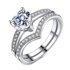 Anillo de boda de compromiso de Circonia cúbica, directo de fábrica, venta al por mayor - Product Image 2