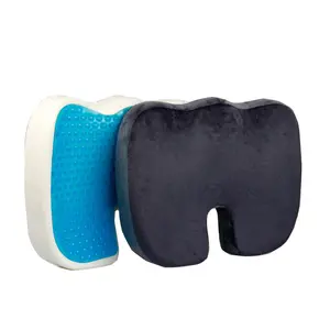 Tầng Chỗ Ngồi Gel Chỉnh Hình Pad Mát Gel Đệm Bộ Nhớ Foam Làm Mát Xe Seat Cushion Với Thắt Lưng Hỗ Trợ