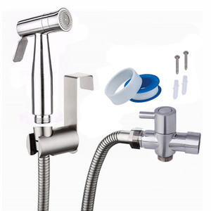 Pulvérisateur de bidet mural moderne en acier inoxydable 304 à double fonction, ensemble complet de bidet manuel - Product Image 2