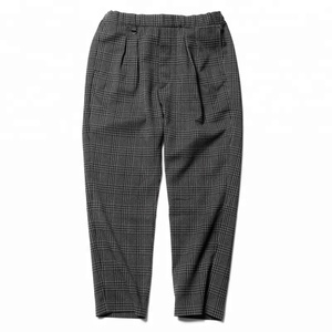 Matching Shirt And Pants Men Trousers Plaid Wide Leg Pants