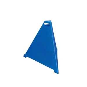 Fabriek Direct Veiligheid 600Mm Pe 3 Zijdige Blue Piramide Kegel