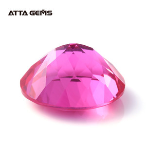 Sintético (laboratorio creado) corindón Oval corte 16*14mm <span class=keywords><strong>gemas</strong></span> de zafiro rosa de piedras preciosas - Product Image 3