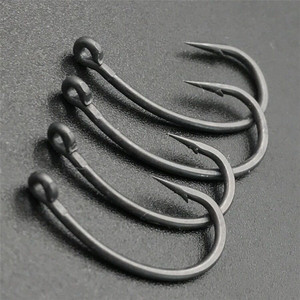 Hameçon de pêche pour <span class=keywords><strong>chod</strong></span>-<span class=keywords><strong>carpe</strong></span>, outils de marque de qualité pour conception de pinces à cheveux, tige incurvée, revêtement ptf - Product Image 6