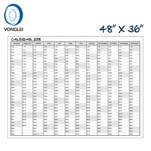 Planificador de día Premium borrable en seco y mojado, <span class=keywords><strong>calendario</strong></span> de 365 días, <span class=keywords><strong>calendario</strong></span> de pared 2018/2019 36x48 pulgadas 007-01B1 - Product Image 2