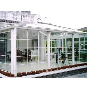 Hot Koop Isoleren Warmte Dubbele Geglazuurd Aluminium Veranda Patio Balkon Aluminium Glazen Huis