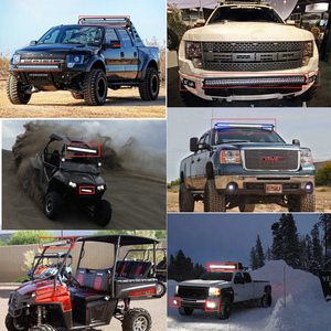 12V/24V phụ kiện xe hơi 4x4 offroad hổ phách Led Bar ba hàng hổ phách/Trắng Led Light Bar 4-37inch 36-504W Combo chùm Led Đèn Pha - Product Image 6