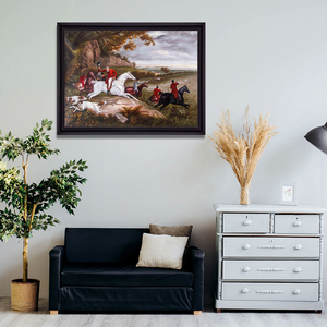 <span class=keywords><strong>Reproduction</strong></span> de peinture à l'huile classique européenne célèbre de la chasse royale, faite à la main par des artistes du village de Dafen - Product Image 3