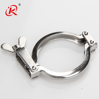 Collier de serrage TC 50.5 en acier inoxydable SS 304 sanitaire, robuste, à trois brides, à broche unique, raccord de tuyauterie TC, collier de serrage