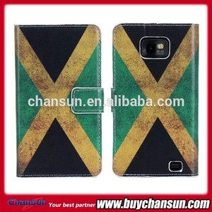 <span class=keywords><strong>bandera</strong></span> de brasil de cuero flip case para samsung i9100 galaxy s - Product Image 1