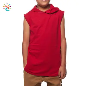 Bán Chạy Áo Hoodie Không Tay Cho Bé Trai Áo Hoodie Logo Tùy Chỉnh Thời Trang Đường Phố Bằng Cotton Cho Trẻ Em Áo Nỉ Trơn Hữu Cơ Cho Trẻ Em