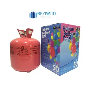 Proveedor de china bajo precio 7L 13.4L 22.4L desechables tanque de helio globo de helio tanque lleno de gas de helio para festival uso