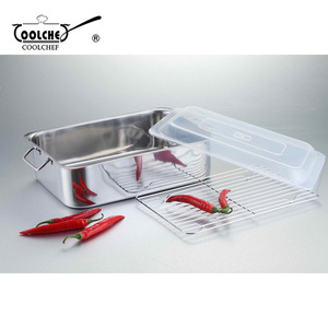 En Acier inoxydable Rôtissoire w couvercle rack - Product Image 1