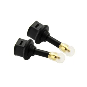 Adaptador de audio óptico chapado en oro de 24k, 3,5mm, Toslink hembra a óptico de 3,5mm, Mini enchufe macho toslink