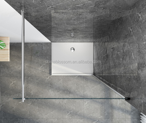 Salle <span class=keywords><strong>de</strong></span> bain Salle D'eau <span class=keywords><strong>Barre</strong></span> <span class=keywords><strong>de</strong></span> Support À Pied En Verre Trempé Écran <span class=keywords><strong>de</strong></span> <span class=keywords><strong>Douche</strong></span> Sans Cadre - Product Image 3