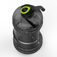 Gobelet d'eau en plastique réutilisable, capacité nominale de 74oz, sans BPA, bouteille Hydro étanche, bouteille d'eau 2,2 l, grande bouteille pour sport, demi-rangement avec poignée