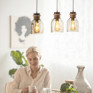 <span class=keywords><strong>Lampe</strong></span> suspendue Simig Lighting Loft Vintage Retro à tête unique en <span class=keywords><strong>verre</strong></span> transparent <span class=keywords><strong>de</strong></span> luxe pour cuisine, bar, <span class=keywords><strong>table</strong></span> à manger - Product Image 5