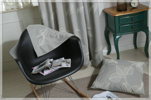 Rideaux en <span class=keywords><strong>coton</strong></span> à <span class=keywords><strong>lin</strong></span> en broderie <span class=keywords><strong>rideau</strong></span> gris - Product Image 3