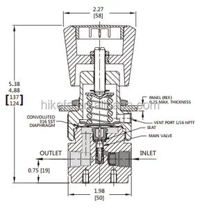 Swagelok tipo Hikelok gpl CNG regolatore ad alta pressione regolatore di riduzione della pressione