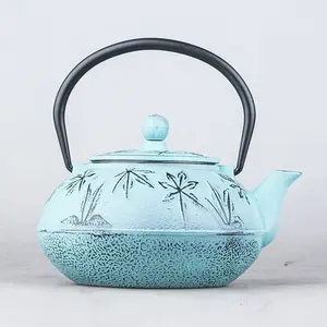 Japanese Teapot Maple leaf Cast Iron Teapot with Infuser for Loose Leaf Large Capacity 800ml with Enamelled Interior