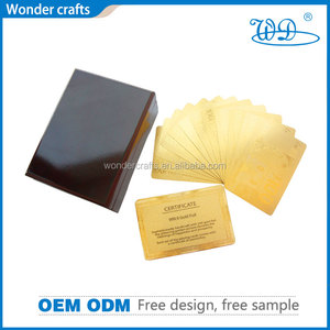 Top qualité or cartes 57*87*0.3mm cartes à jouer feuille d'or 24 <span class=keywords><strong>k</strong></span> <span class=keywords><strong>poker</strong></span> <span class=keywords><strong>poker</strong></span> traditionnel style - Product Image 5