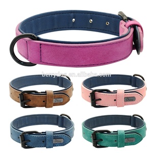 Correa y <span class=keywords><strong>Collar</strong></span> de cuero para perro mascota acolchado de neopreno de lujo personalizado más vendido de Berry - Product Image 2