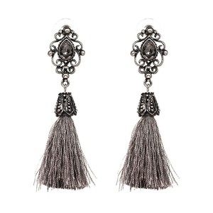 <span class=keywords><strong>Idun</strong></span> mujeres joyería femenina plateado vintage flor forma pendientes borla azul cristal hilo pendiente de gota - Product Image 2