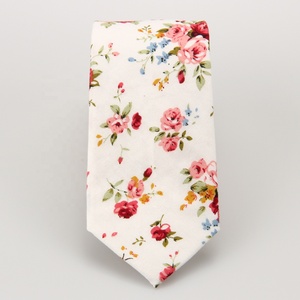 Man Fashion Breathable Polyester <strong>Green</strong> <strong>Pink</strong> Blue Screen Printing Floral Cotton Neck <strong>Ties</strong> - Product Image 4