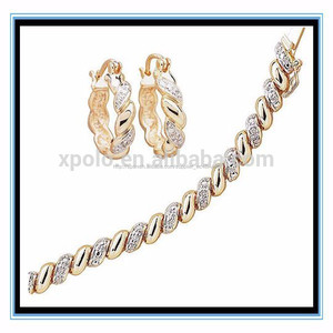 Joyas de la cadena larga de la joyería nupcial sets / oro hermosas sistemas de la joyería XP-JS-0150 - Product Image 2