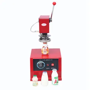 Manual plastic bottle fresh milk yogurt aluminum foil sealing machine