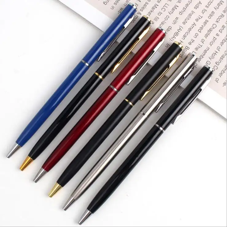 2024 silver thin metal pen , light weight copper pen for office use