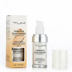 TLM Pro Concealer Foundation Cair, Concealer Penutup Pelembap Wajah Telanjang Dasar Riasan Foundation Cair Berubah Warna Hangat