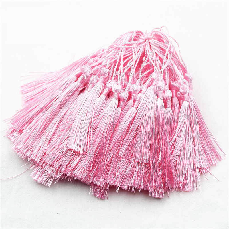 Handmade Silk Factory Vender 13cm Borlas Atacado OEM 100% Poliéster Borlas para Jóias Fazendo Cortina De Malha Tassel CN;ZHE