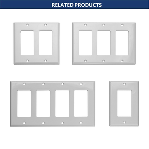 Placca a Muro Elettrica in Plastica a 2 Moduli con Viti Shanghai Linsky - Product Image 2