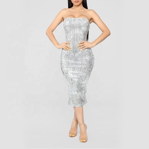 China proveedor OEM servicio último diseño baile <span class=keywords><strong>Sexy</strong></span> Club lentejuelas vestidos de las mujeres - Product Image 1